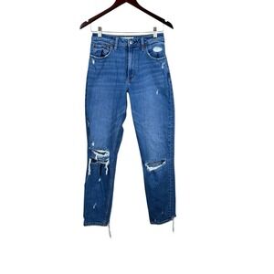 Abercrombie & Fitch The‎ Mom High Rise Curve Love Jeans Size 26 / 2L Distressed